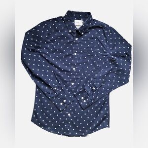 Goodfellow & Co. Men's Navy Oxford Shirt Button Up Poplin Paisley Size S NWT